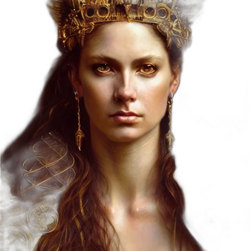 crown, jewelry, face, fantasy art transparent PNG cut-out