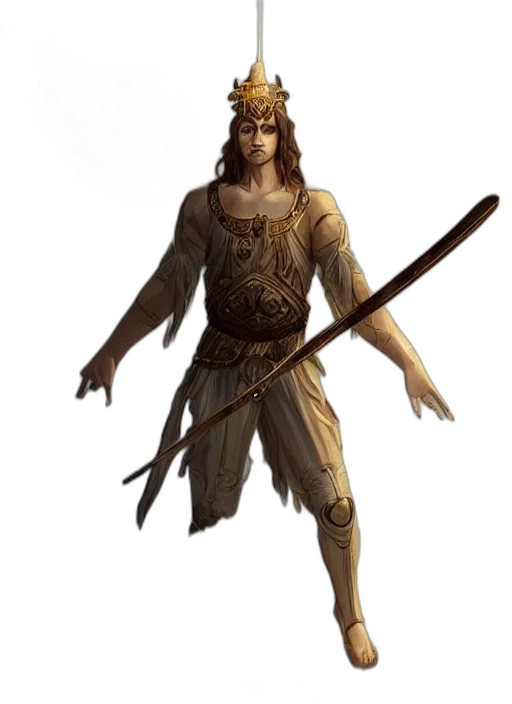 sword, staff, weapon, fantasy art transparent PNG cut-out