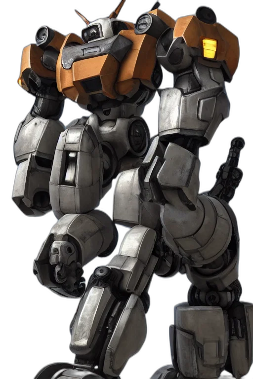 robot, weapon, concept art, 3d render transparent PNG cut-out