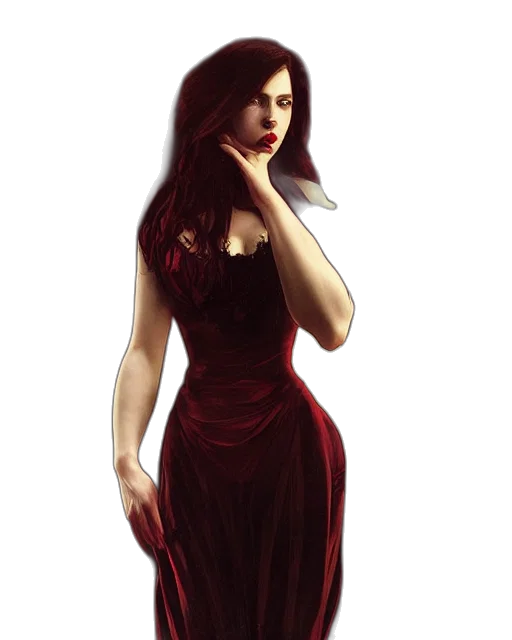 dress, concept art, photorealistic, fantasy art transparent PNG cut-out