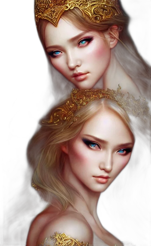 crown, jewelry, fantasy art, photorealistic transparent PNG cut-out