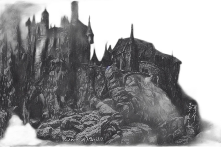 concept art, fantasy art, comic book art, pencil sketch transparent PNG cut-out
