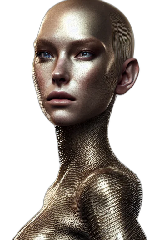 robot, jewelry, face, hair transparent PNG cut-out