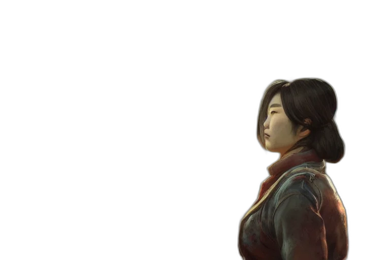 face, sword, staff, jacket transparent PNG cut-out