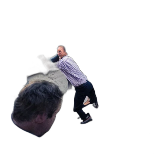 shoes, staff, hair, creature transparent PNG cut-out