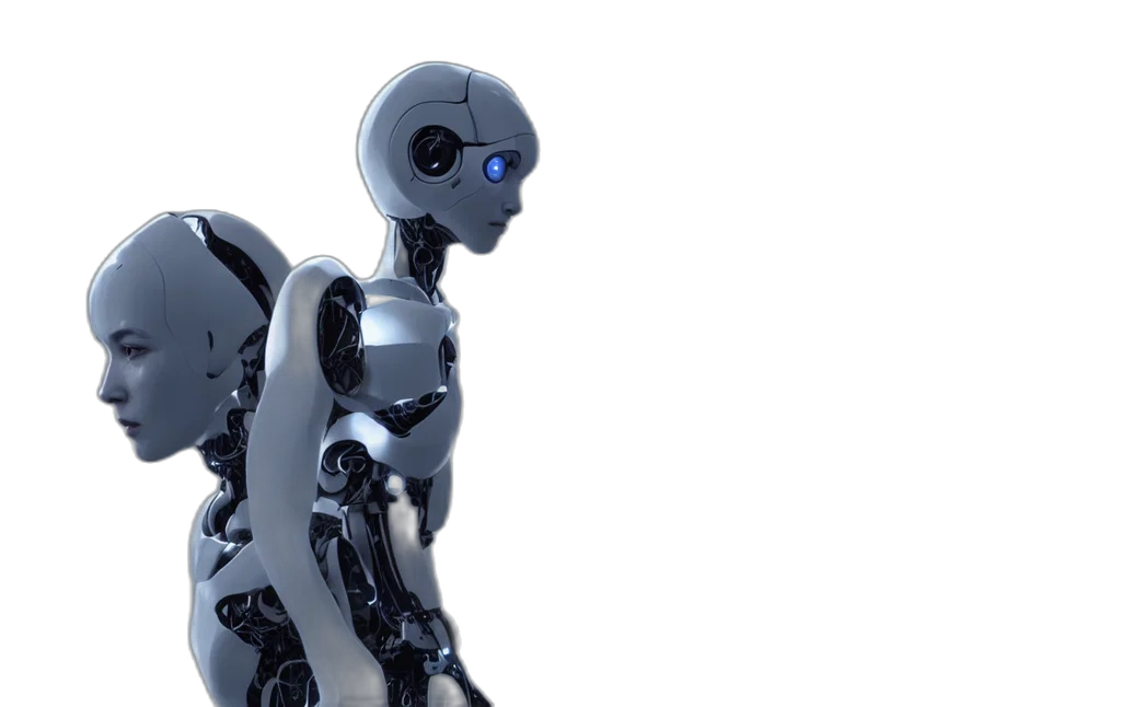robot, 3d render, concept art, concept transparent PNG cut-out