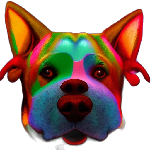 animal, mask, face, 3d render transparent PNG cut-out