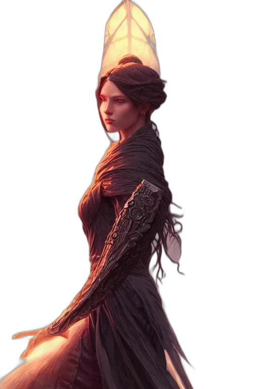 dress, staff, face, jacket transparent PNG cut-out