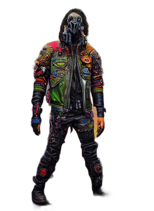 jacket, mask, robot, creature transparent PNG cut-out