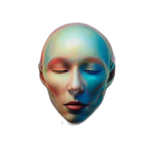 face, mask, robot, hair transparent PNG cut-out