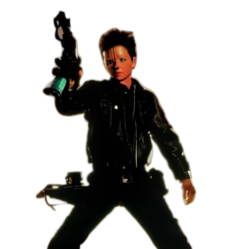 weapon, jacket, robot, staff transparent PNG cut-out