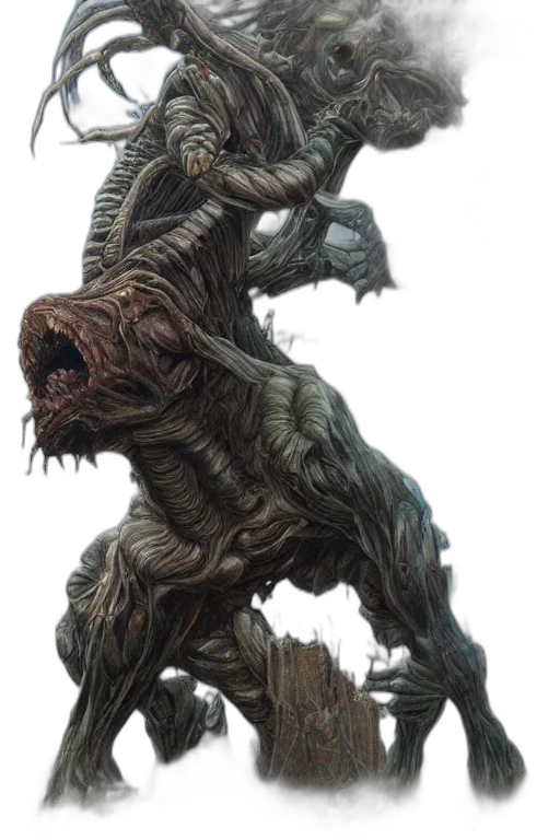 creature, dragon, tree, animal transparent PNG cut-out