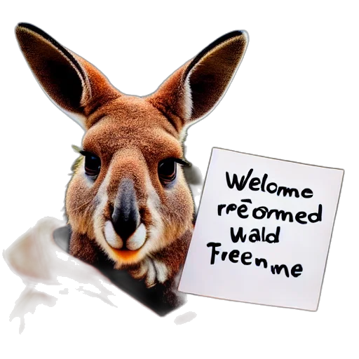 animal, portrait, photo, kangaroo transparent PNG cut-out
