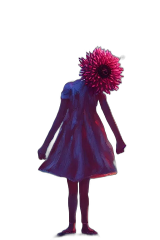dress, flower, jacket, mask transparent PNG cut-out