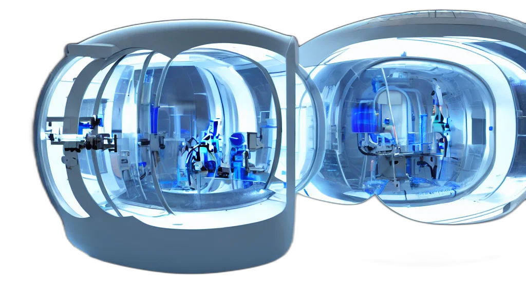 3d render, concept art, futuristic, enclosed transparent PNG cut-out