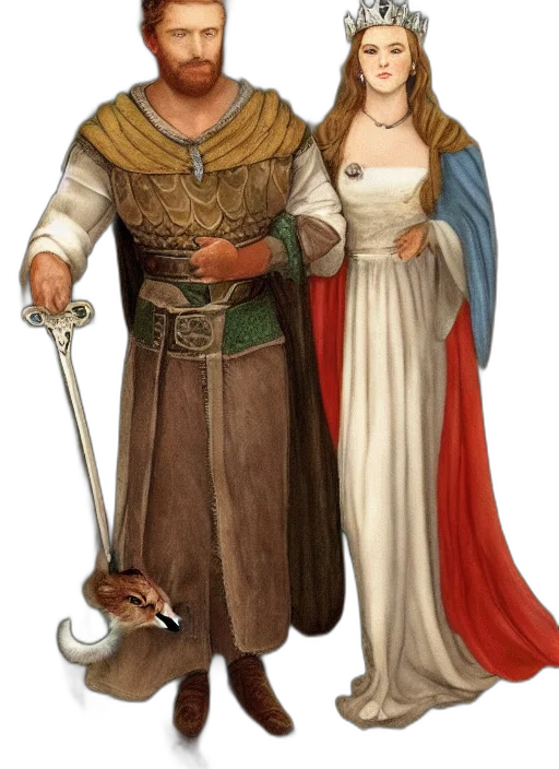 staff, sword, dress, fantasy art transparent PNG cut-out
