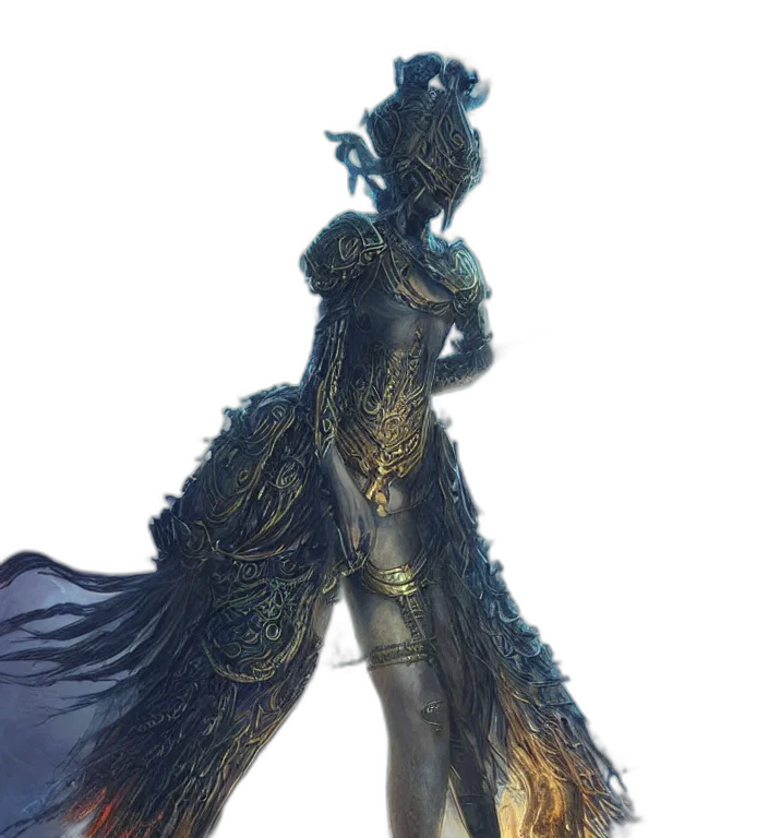 dragon, staff, dress, crown transparent PNG cut-out