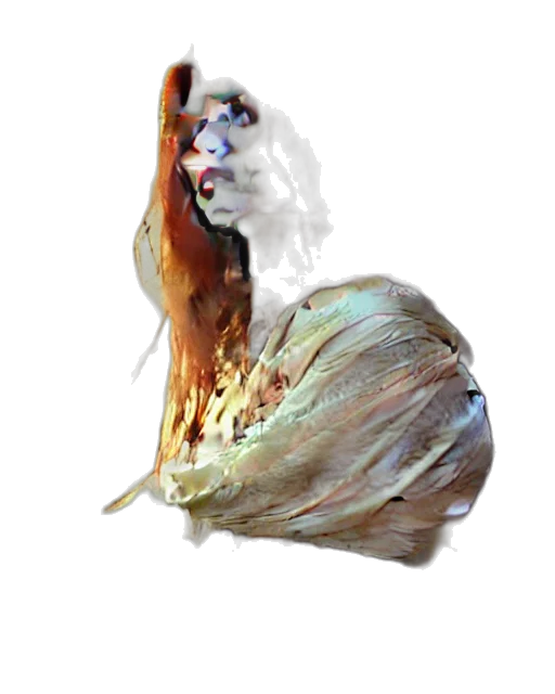 hair, dress, creature, face transparent PNG cut-out