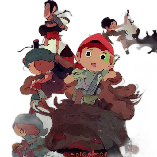 concept art, fantasy art, comic book art, cartoon transparent PNG cut-out