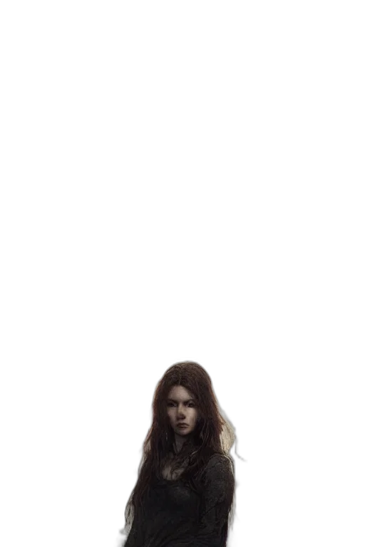 hair, dress, jacket, creature transparent PNG cut-out