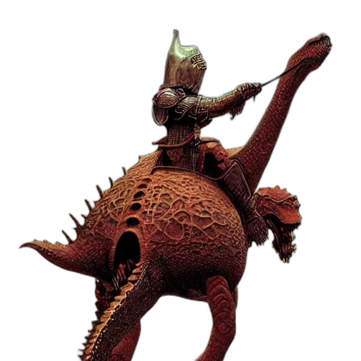 dragon, robot, staff, creature transparent PNG cut-out