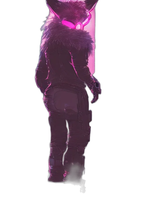 jacket, staff, creature, animal transparent PNG cut-out