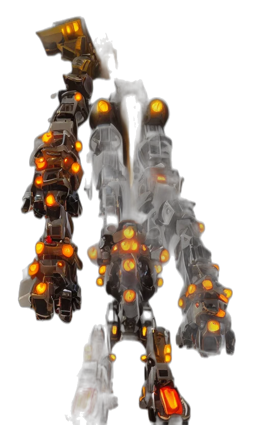 robot, weapon, staff, jewelry transparent PNG cut-out