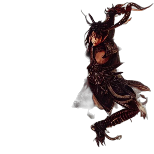dragon, creature, staff, weapon transparent PNG cut-out