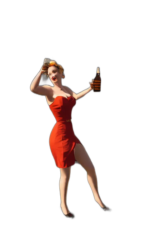 dress, bottle, 3d render, concept art transparent PNG cut-out