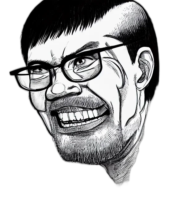 face, creature, staff, comic book art transparent PNG cut-out