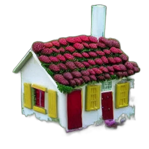 building, furniture, flower, 3d render transparent PNG cut-out