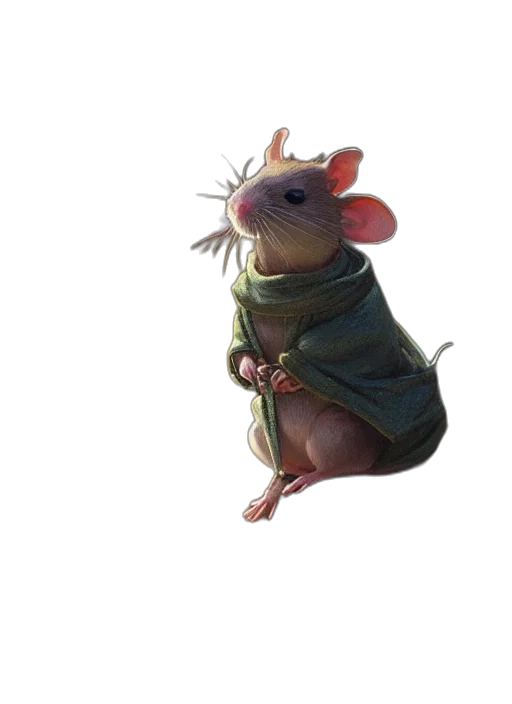 animal, jacket, staff, creature transparent PNG cut-out
