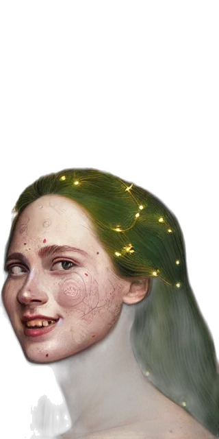 face, mask, crown, creature transparent PNG cut-out