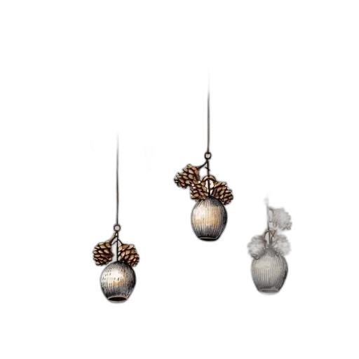 jewelry, 3d render, earth tones, snow-covered transparent PNG cut-out