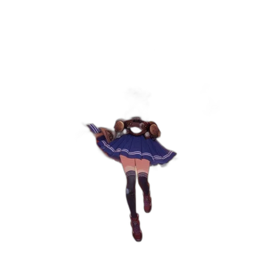 staff, creature, jacket, hair transparent PNG cut-out
