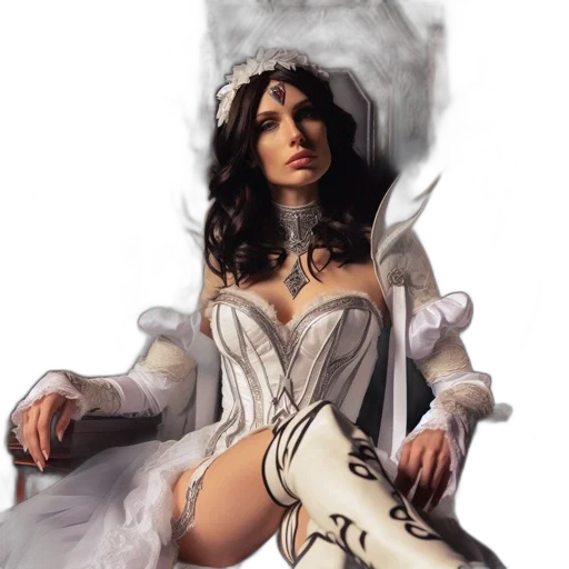 dress, fantasy art, concept art, comic book art transparent PNG cut-out