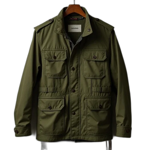 jacket, earth tones, green, fatigue transparent PNG cut-out
