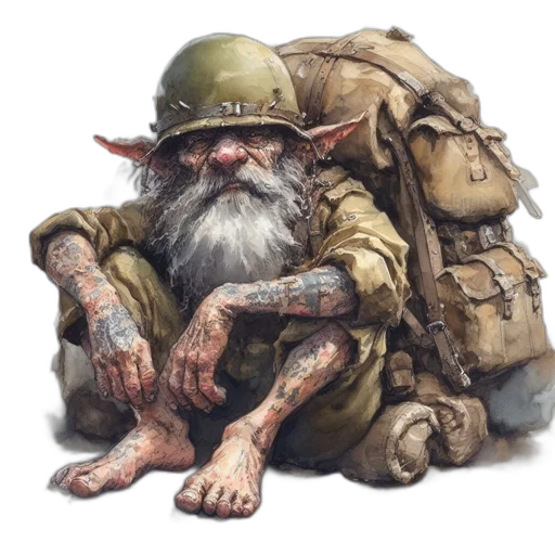 face, creature, staff, concept art transparent PNG cut-out