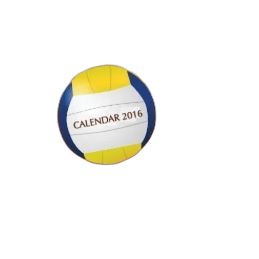 volleyball, calendar, 2016, features transparent PNG cut-out
