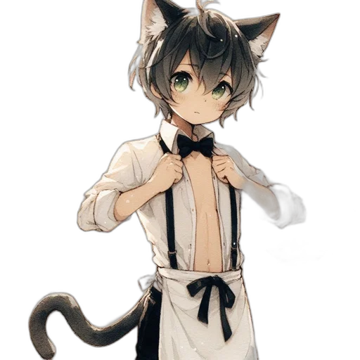 staff, animal, anime, pixel art transparent PNG cut-out