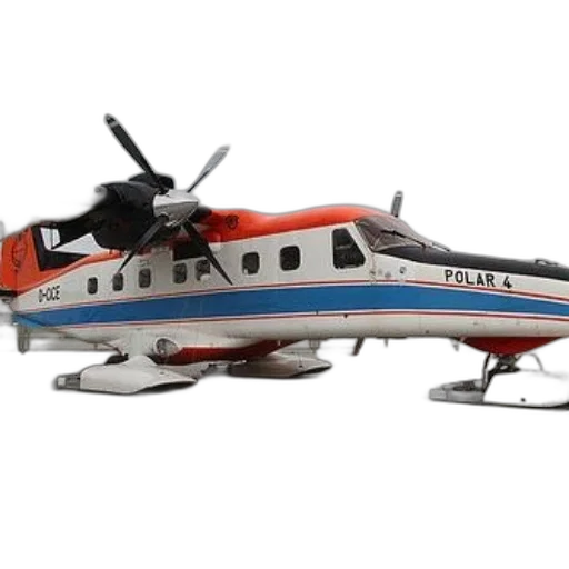 3d render, polar, aircraft, red transparent PNG cut-out