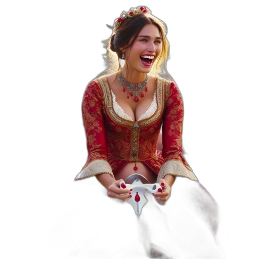 dress, staff, jewelry, sword transparent PNG cut-out