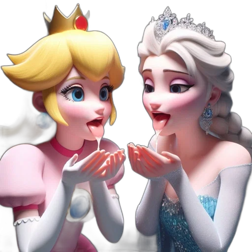 crown, 3d render, snow, fire transparent PNG cut-out