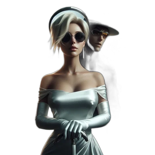 dress, hat, mask, staff transparent PNG cut-out