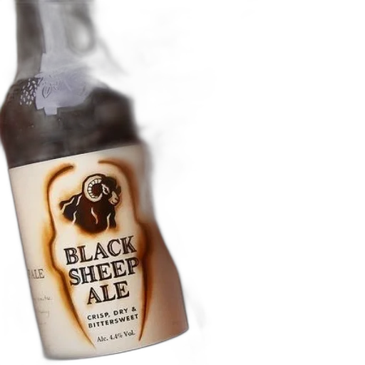 bottle, 3d render, black, sheep transparent PNG cut-out