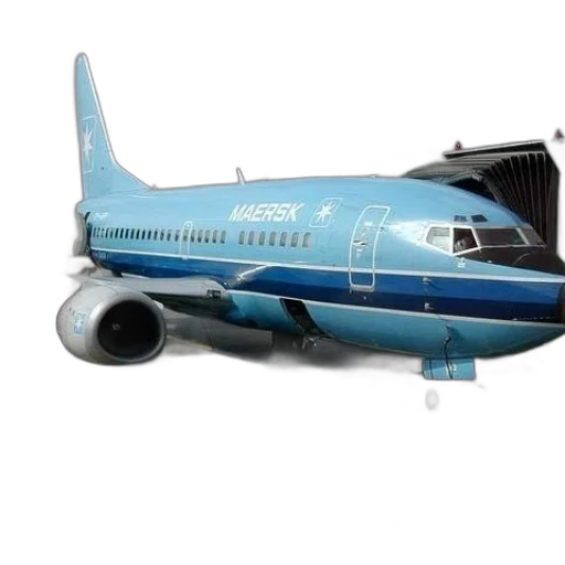 3d render, photorealistic, blue, airplane transparent PNG cut-out