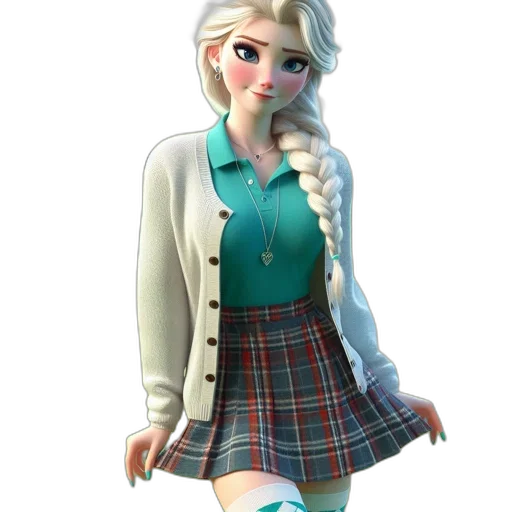 jacket, dress, staff, 3d render transparent PNG cut-out