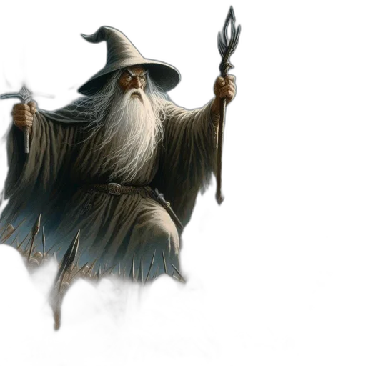 staff, dragon, creature, fantasy art transparent PNG cut-out