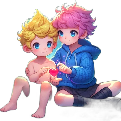 watercolor, pixel art, concept art, anime transparent PNG cut-out