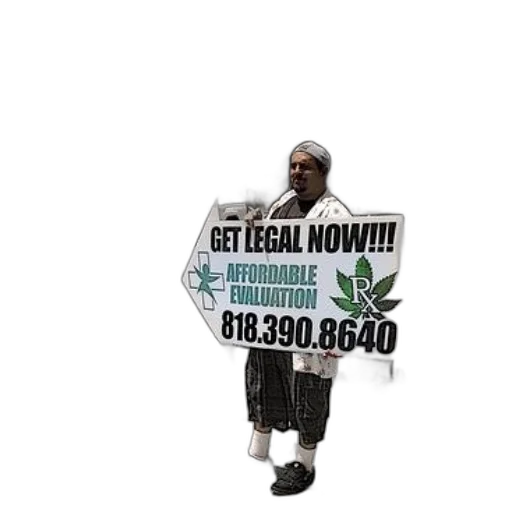 man, holding, sign, says transparent PNG cut-out